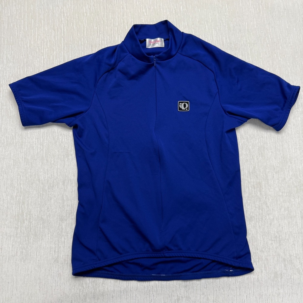 Vintage Pearl Izumi Cycling Jersey Womens 12 Royal Blue 1/4 Zip
